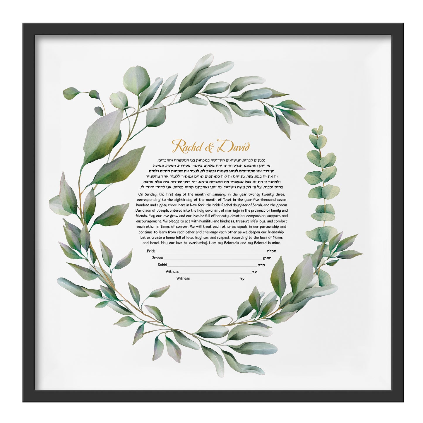 Green Eucalyptus Ketubah