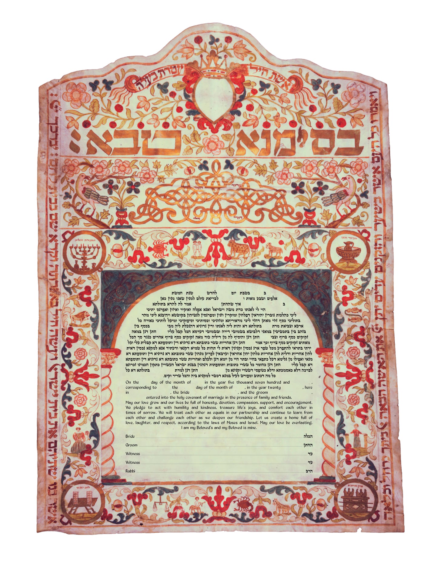 Ketubah. Venice, Italy. 1732