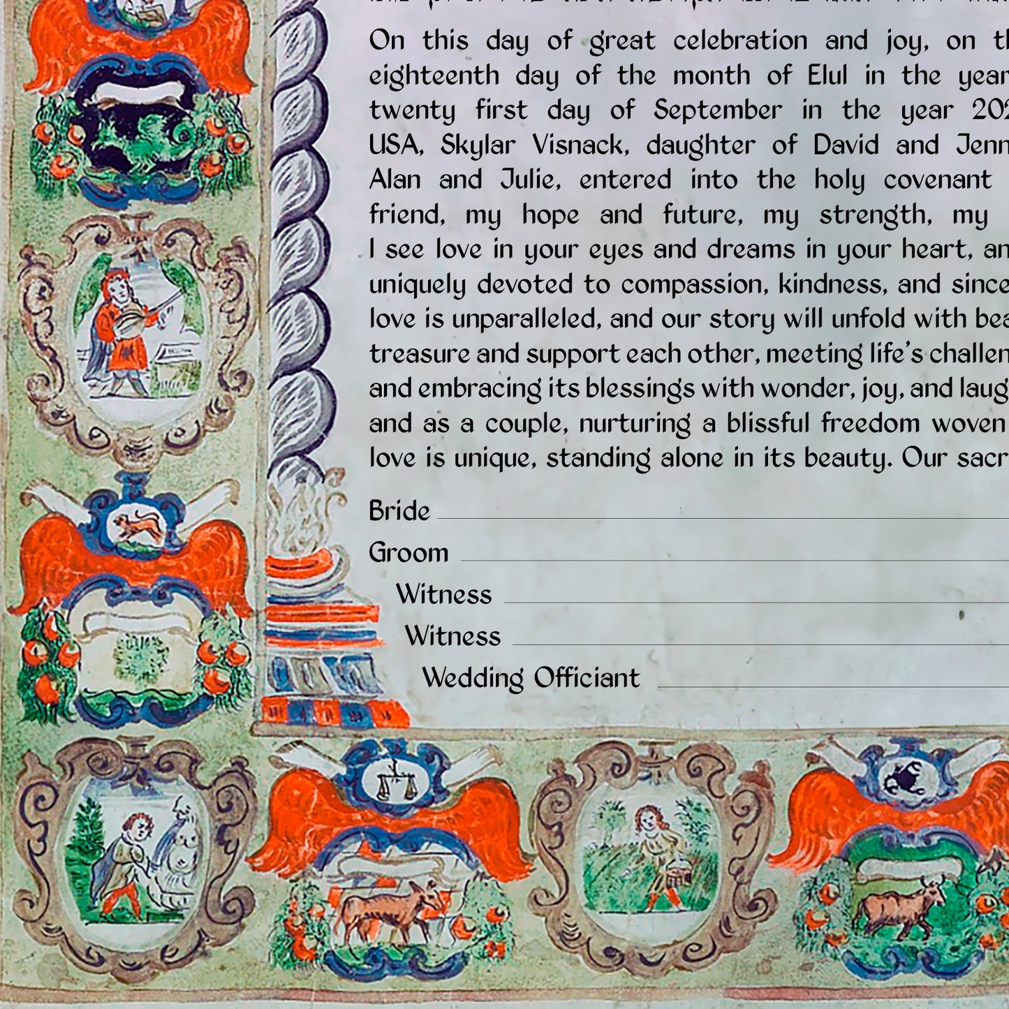 Ketubah: Livorno, Italy, 1698