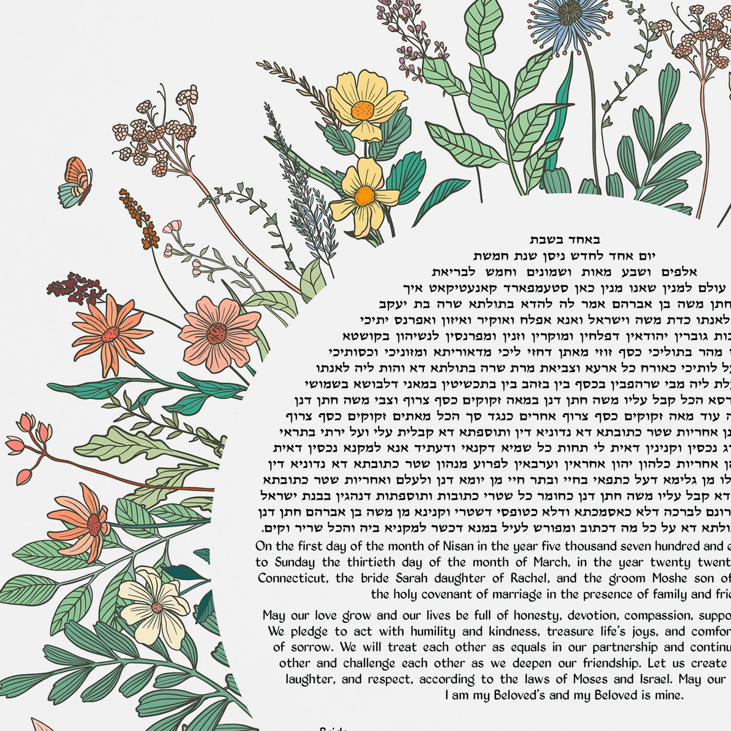 Vintage Flowers Ketubah