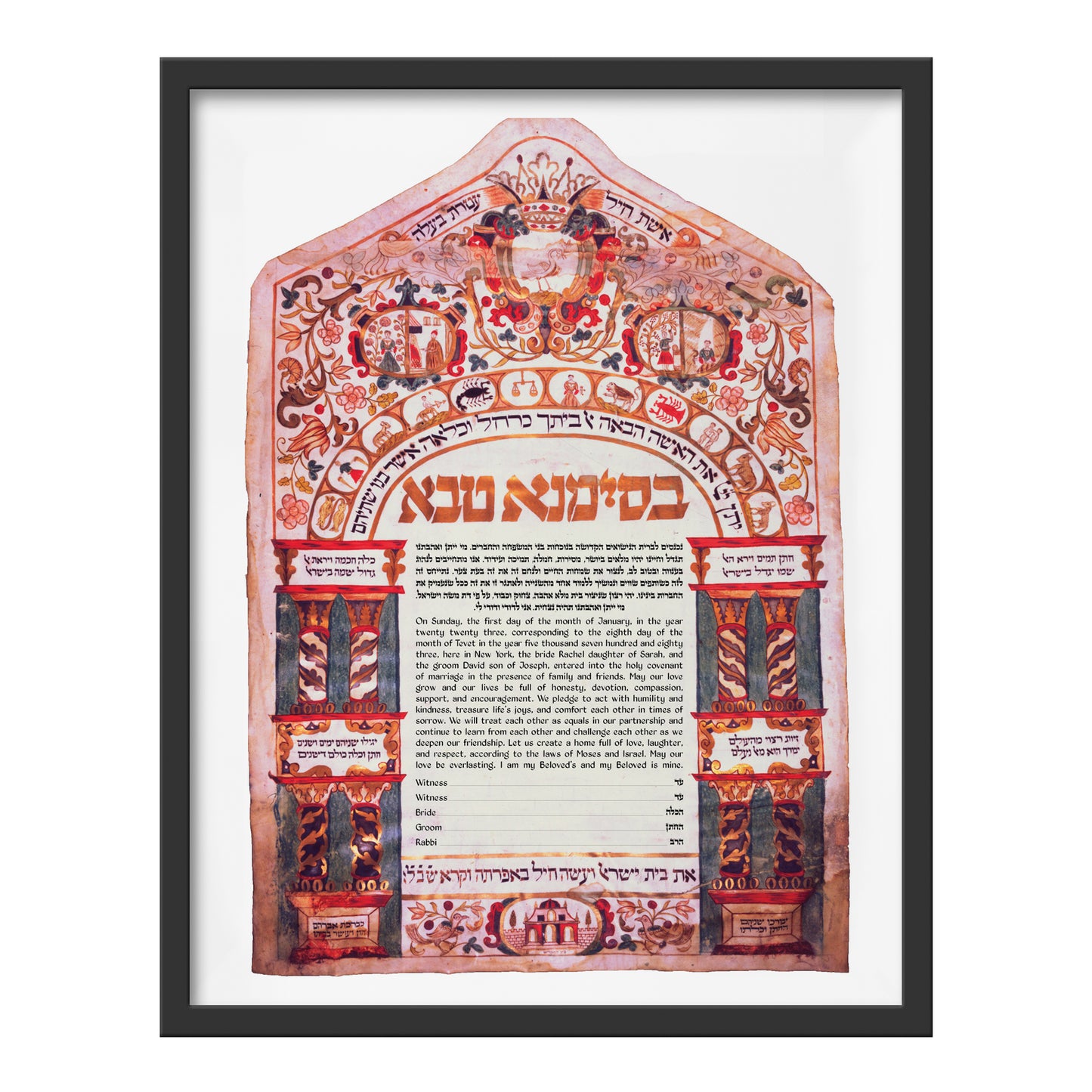 Ketubah. Padua, Italy. 1722