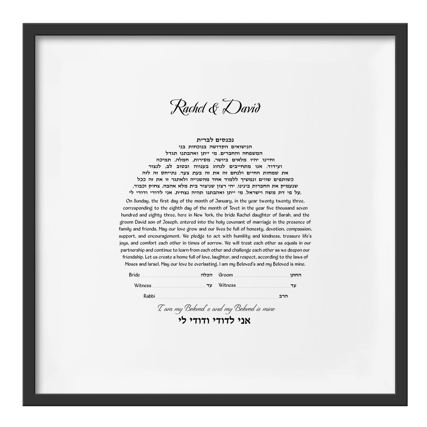 DIY Ketubah Circular Text 