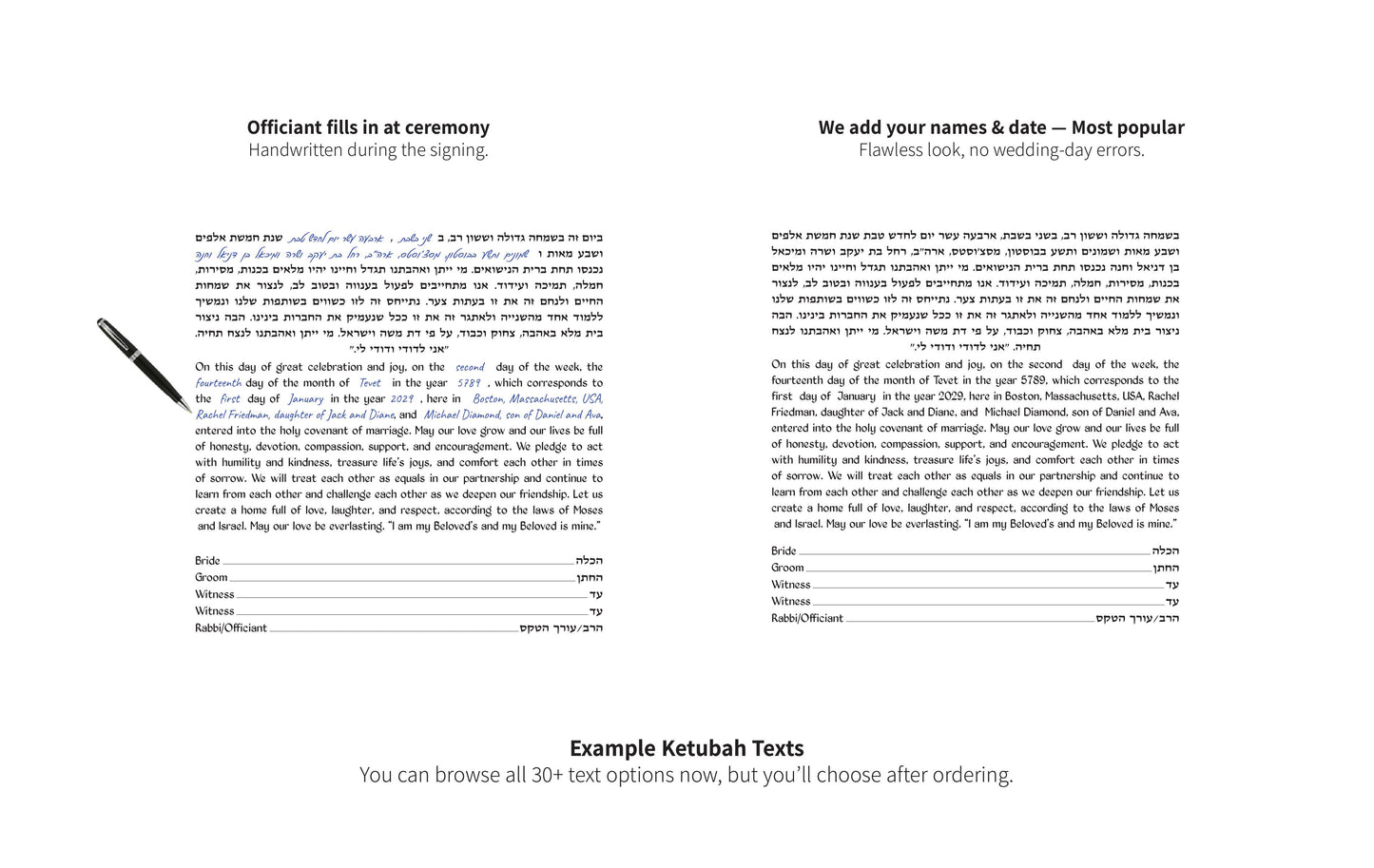 Intertwined Trees in Blossom Ketubah