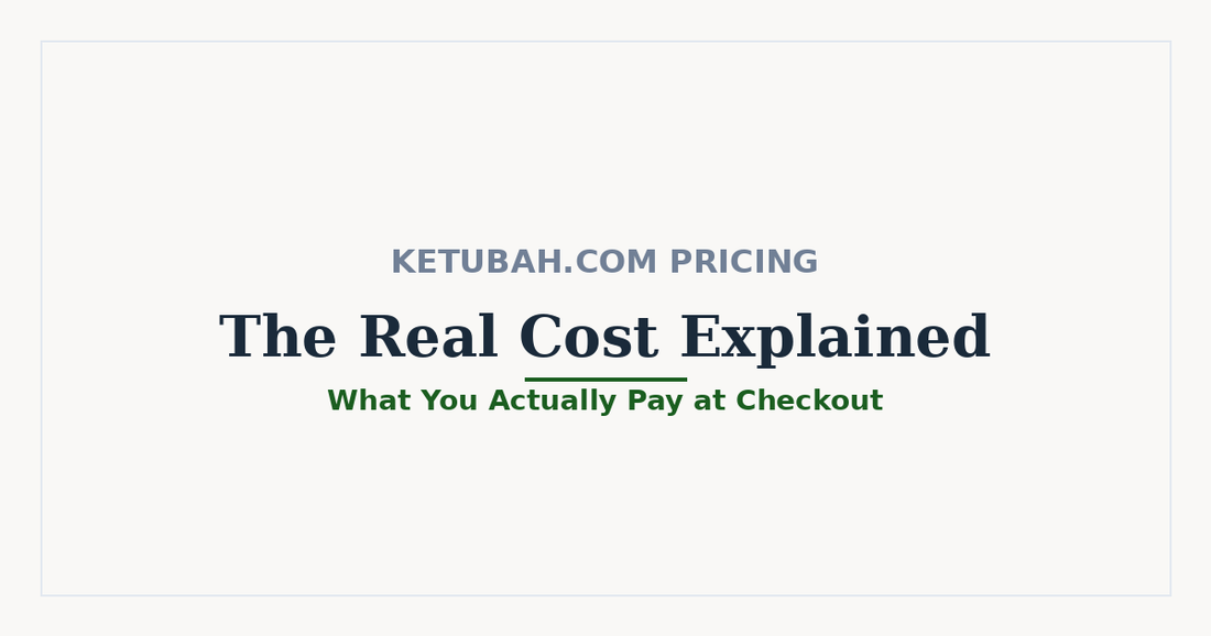 Ketubah.com Pricing: The Real Cost Explained - What You Actually Pay at Checkout