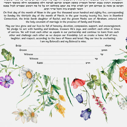 Spring Flowers Ketubah
