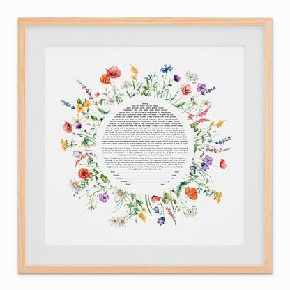 Spring Flowers Ketubah Design