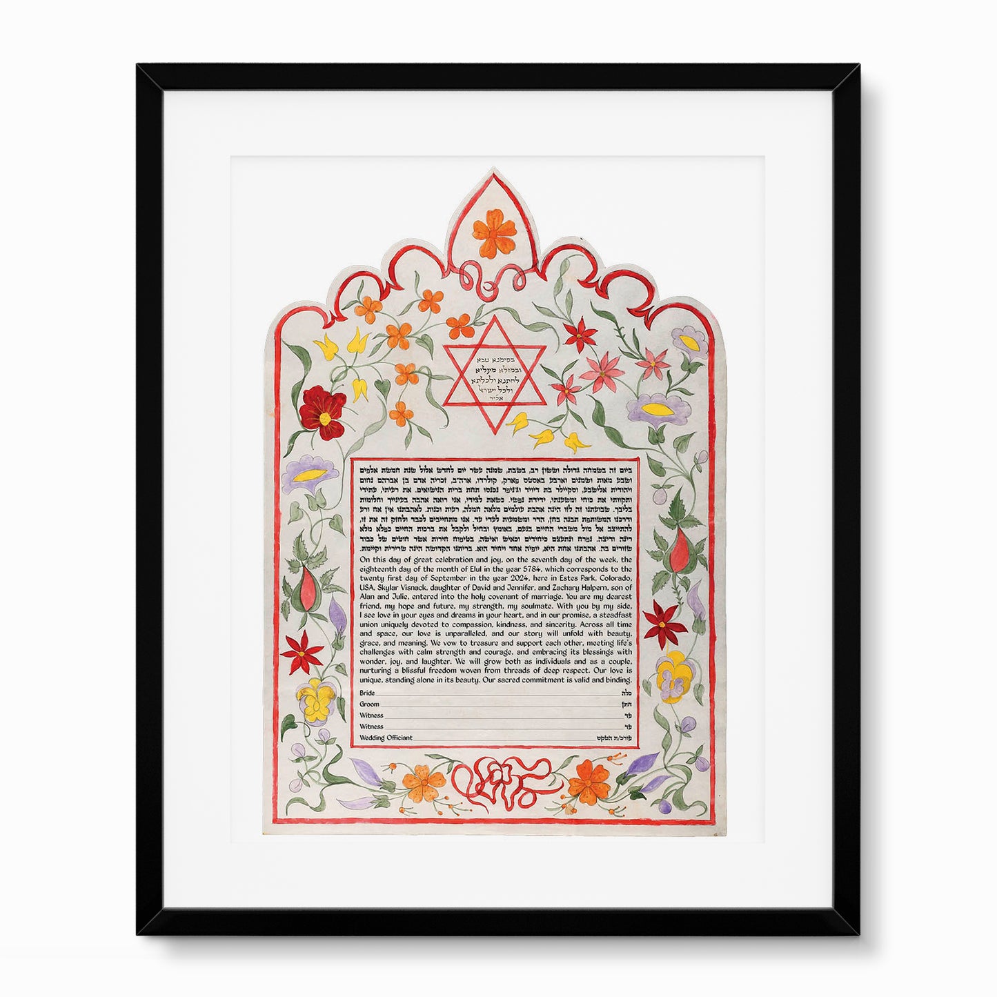Ketubah. Ancona, Italy. 1906
