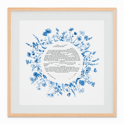 Blue Spring Flowers Ketubah