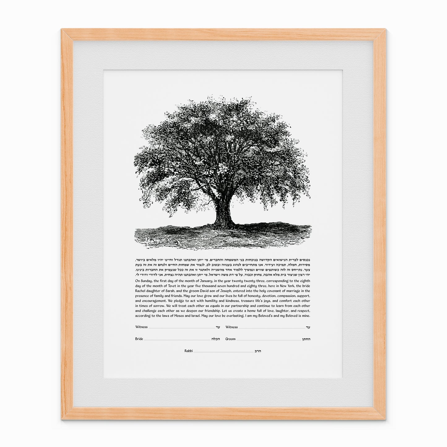 Tree Sketch Ketubah