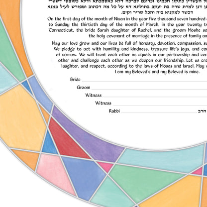 Stained Glass Ketubah Painting