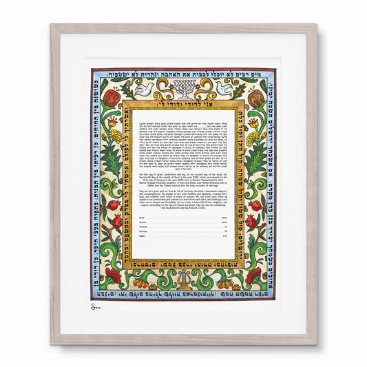 Italian Renaissance Ketubah: Art Painted Anew