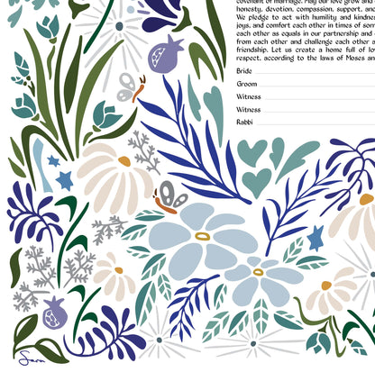 Modern Wildflower Garden Ketubah