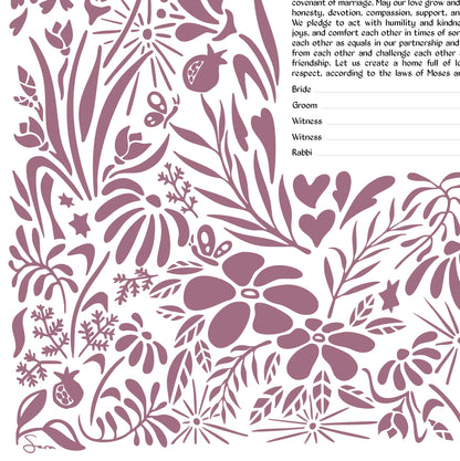 Modern Wildflower Garden Ketubah