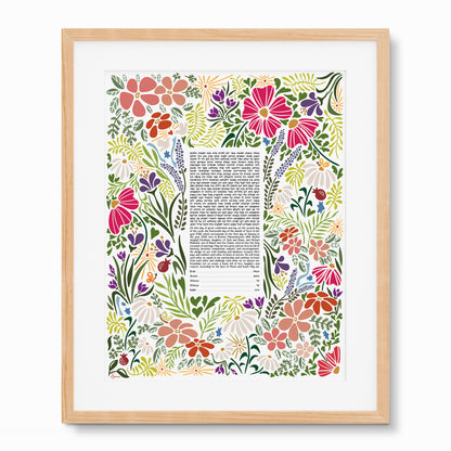 Modern Wildflower Garden Ketubah