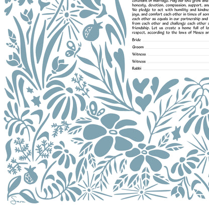 Modern Wildflower Garden Ketubah