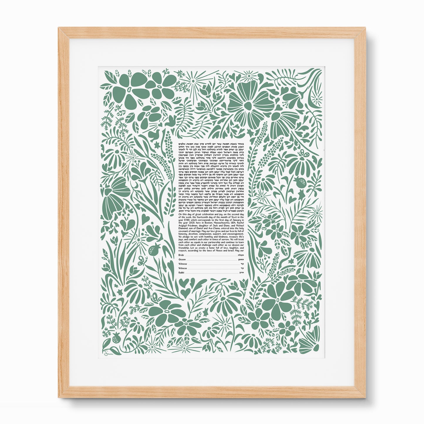 Modern Wildflower Garden Ketubah