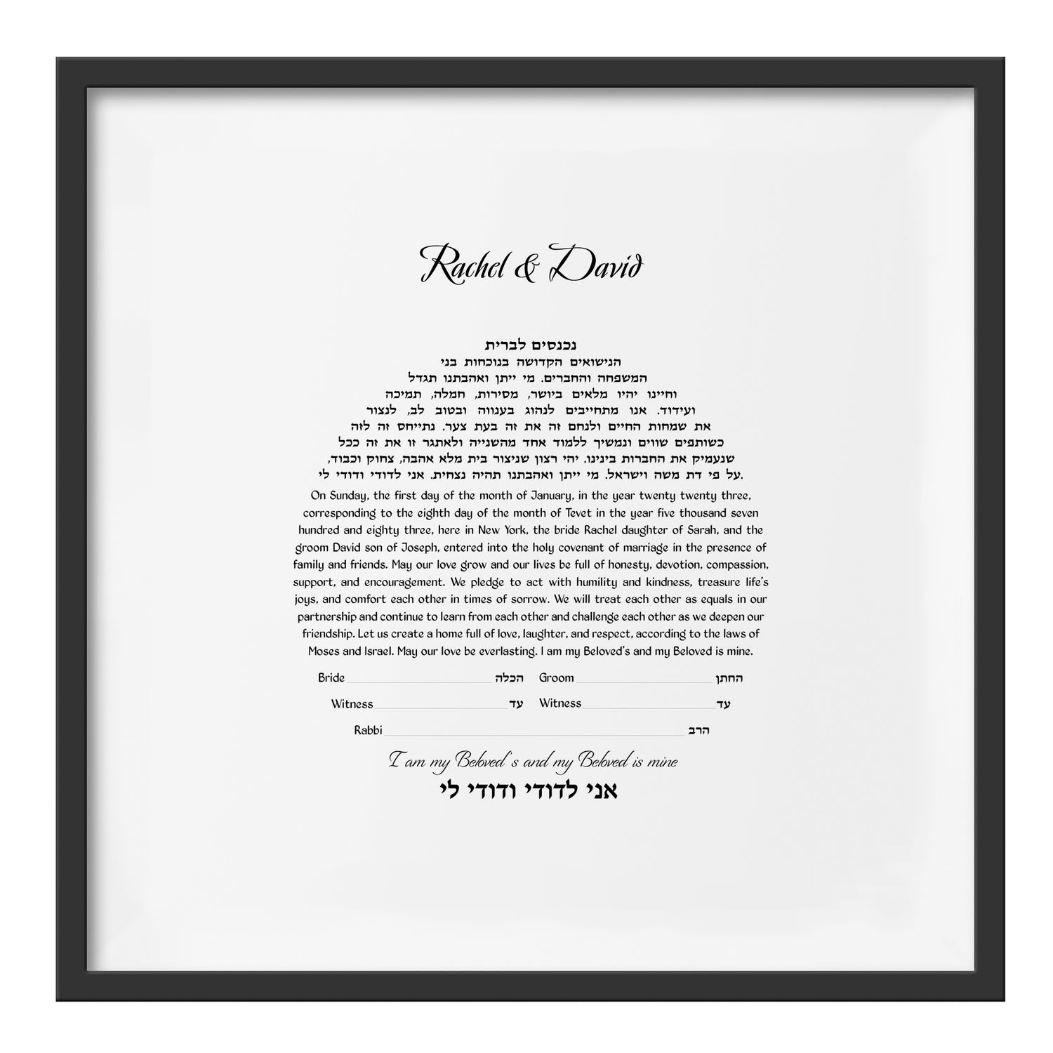 DIY Ketubah Circular Text 