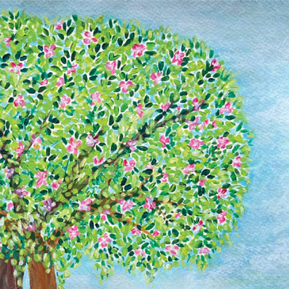 Intertwined Trees in Blossom Ketubah