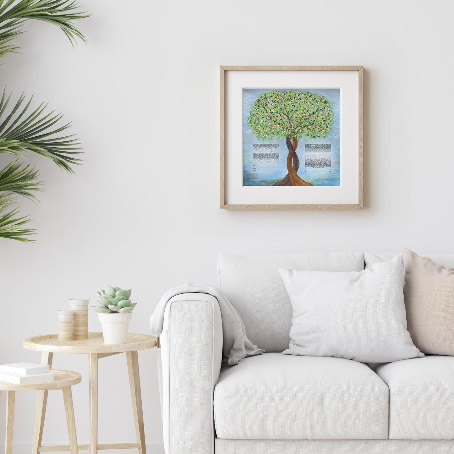 Intertwined Trees in Blossom Ketubah