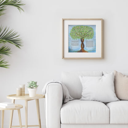 Intertwined Trees in Blossom Ketubah