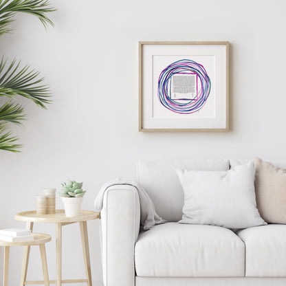 Radiant Watercolor Rings Ketubah