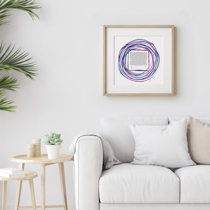 Radiant Watercolor Rings Ketubah