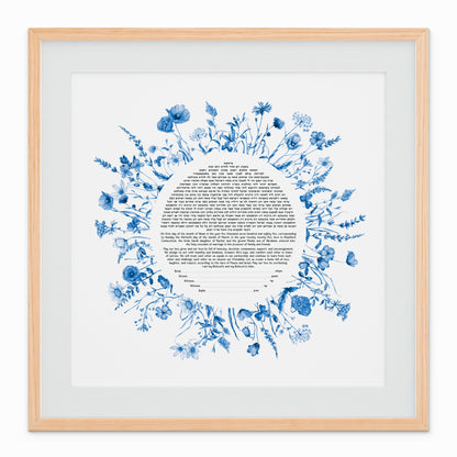 Blue Spring Flowers Ketubah