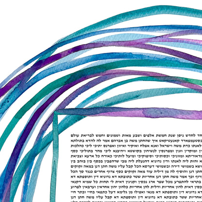 Watercolor Rings Ketubah