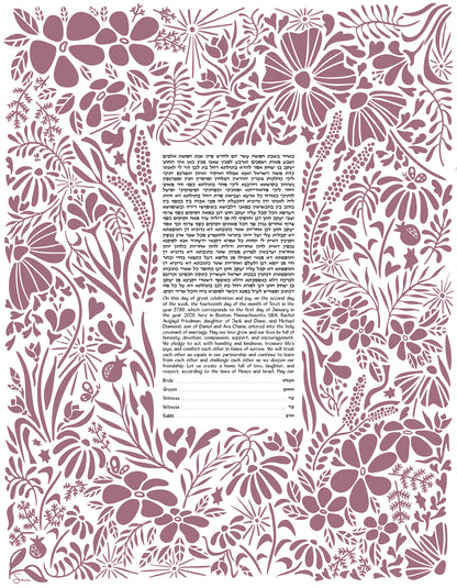 Modern Wildflower Garden Ketubah