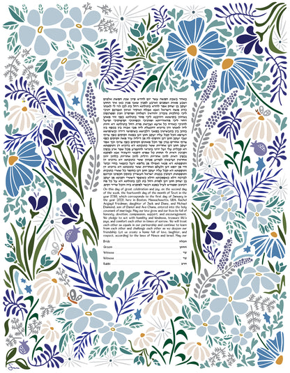 Modern Wildflower Garden Ketubah